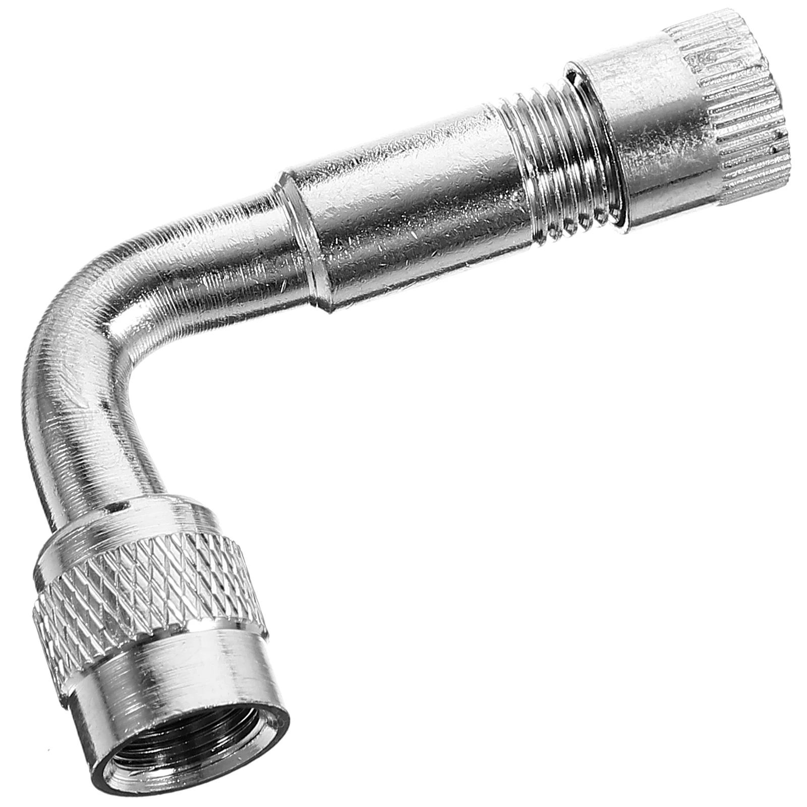 

90 Degree Valve Extension Rod Universal for Bike Tire Valve Car Motorcycle Metal Cap Easy Install Long Use Bike Adapter