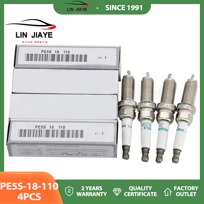 New 4/8pcs Iridium Spark Plug PE5S-18-110 ZC20HPR11 for Mazda 2 3 6 CX-3 CX5 MX-5 1.5 2.0 2.5 Car Plug ZC20HPR11 PE5S18110