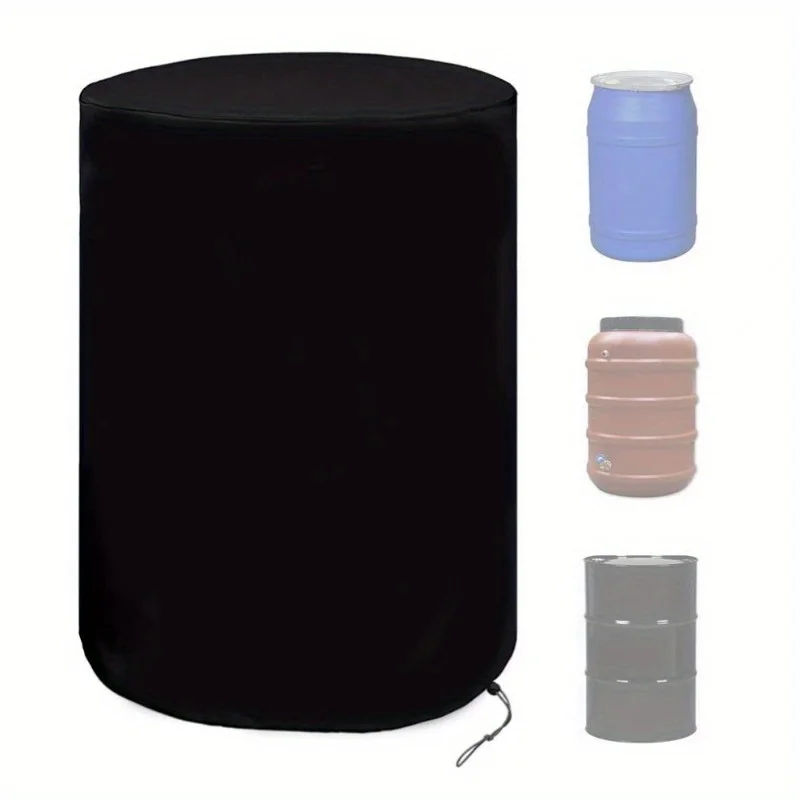 Universal Heavy Duty Oxford Drawstring Rain Barrel Cover UV Dust Proof Water Storage Bucket Protective Lid Cover