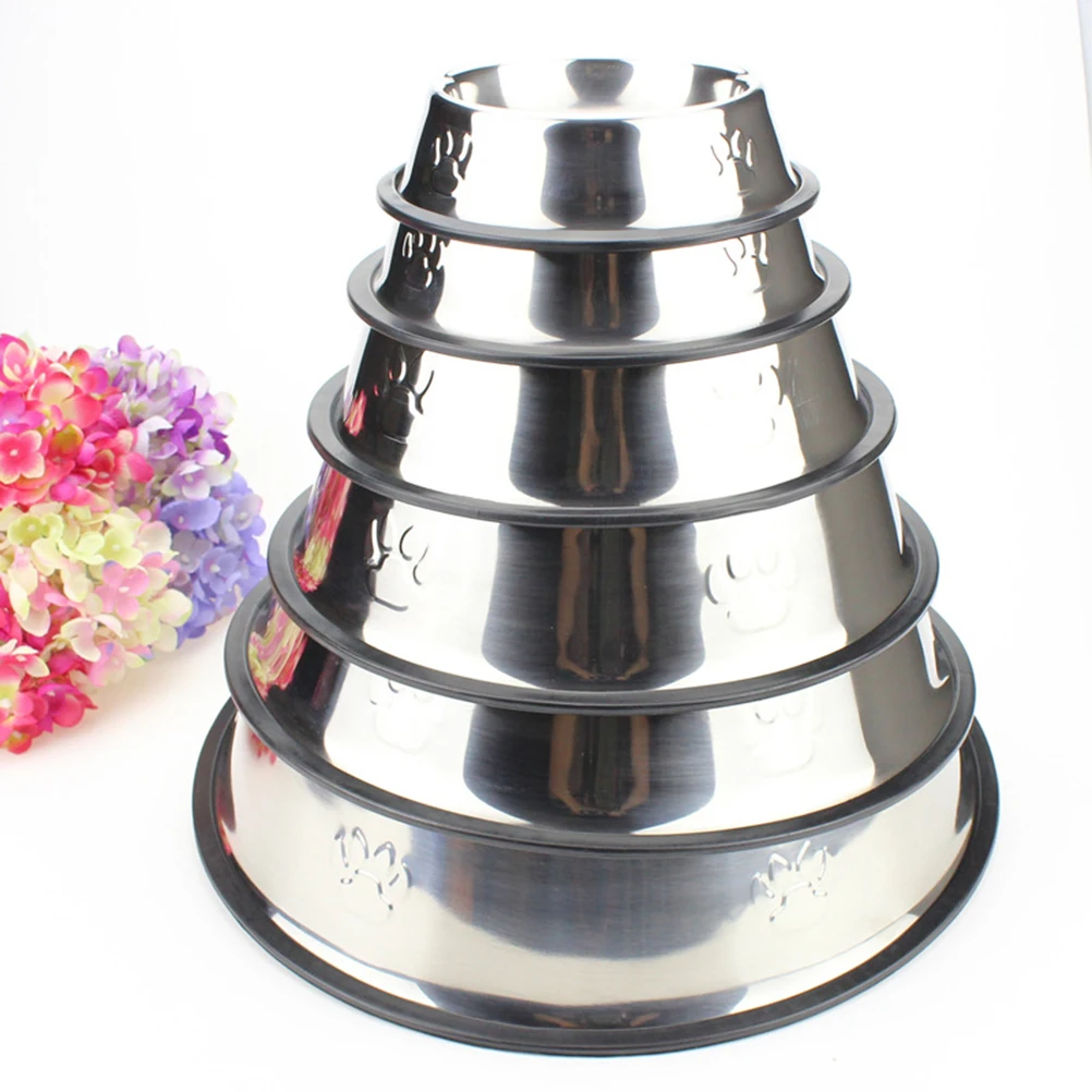 

Stainless Steel Pet Bowl Nonslip Supplies Premium Dog Accessories Food Rust-resistant