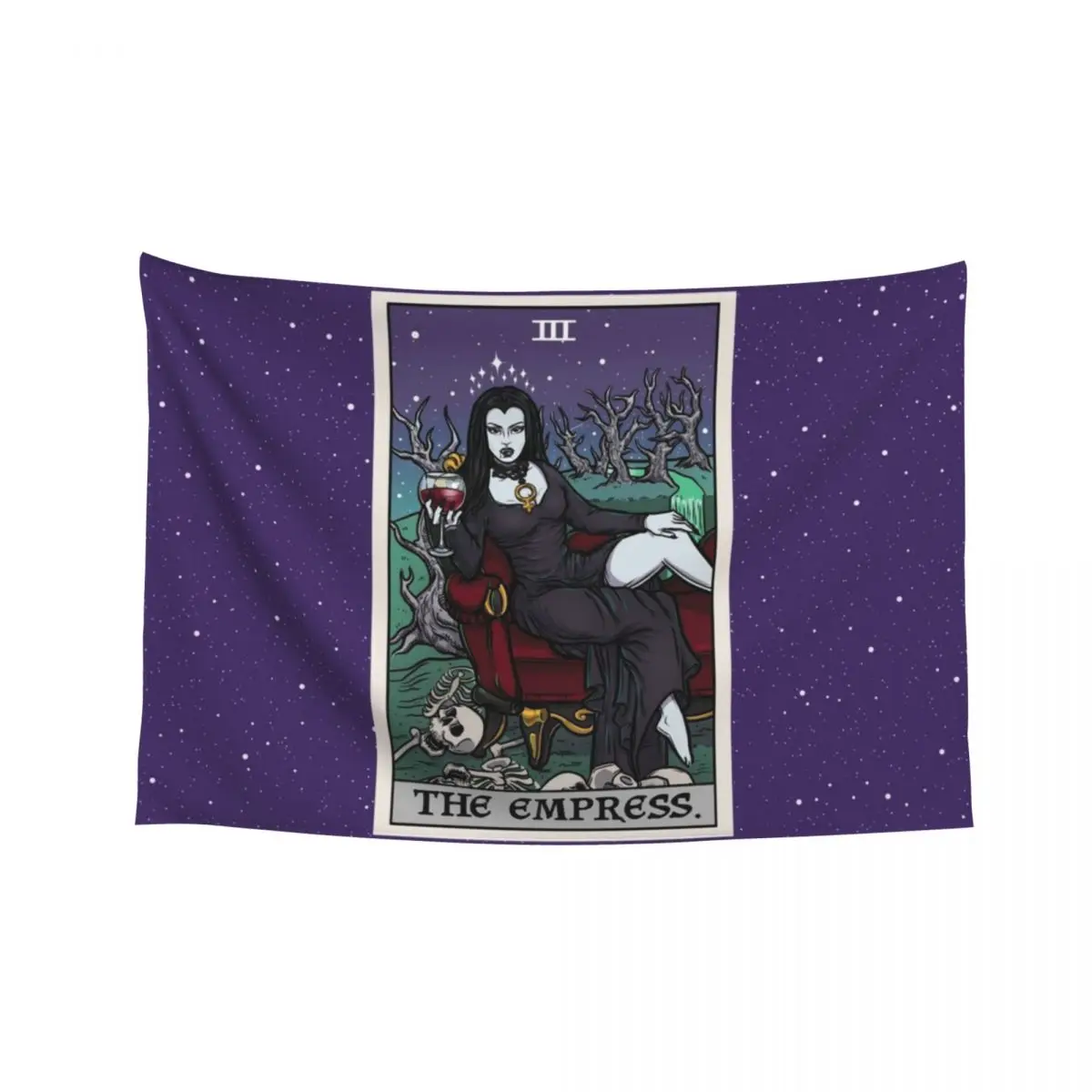 

The Empress Tarot Card Terror Tarot Edition Halloween Vampire Tapestry Wall Mural Room Decorations Aesthetic Tapestry