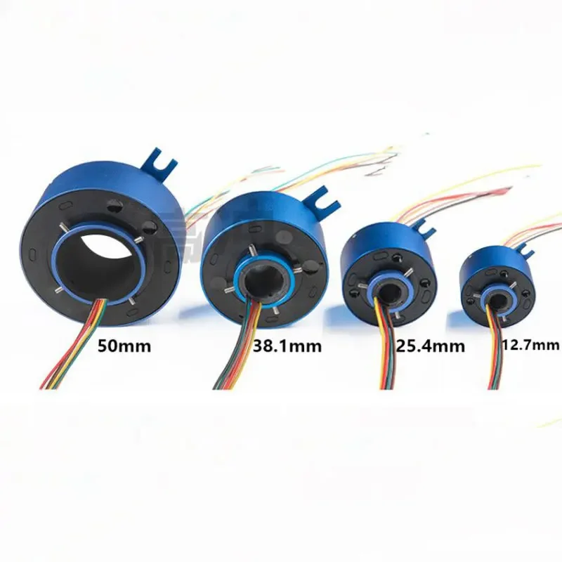 Conductive slip ring through hole 12.7mm 25.4mm 6-way 10A slip ring brush collector ring