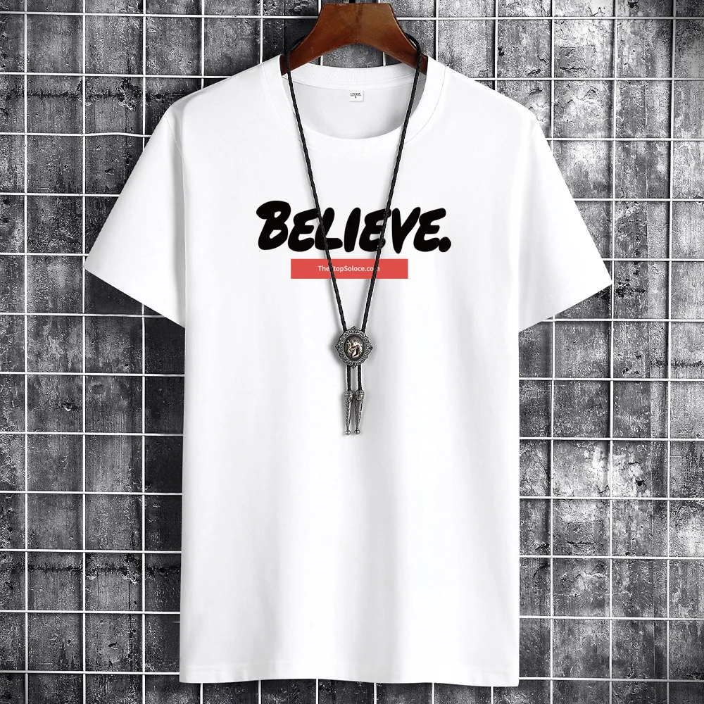 JFUNCY Summer plus Size Men's T-Shirt Fashion Letter Printed Customizable Hand-Painted Unique Design Men's Clothing