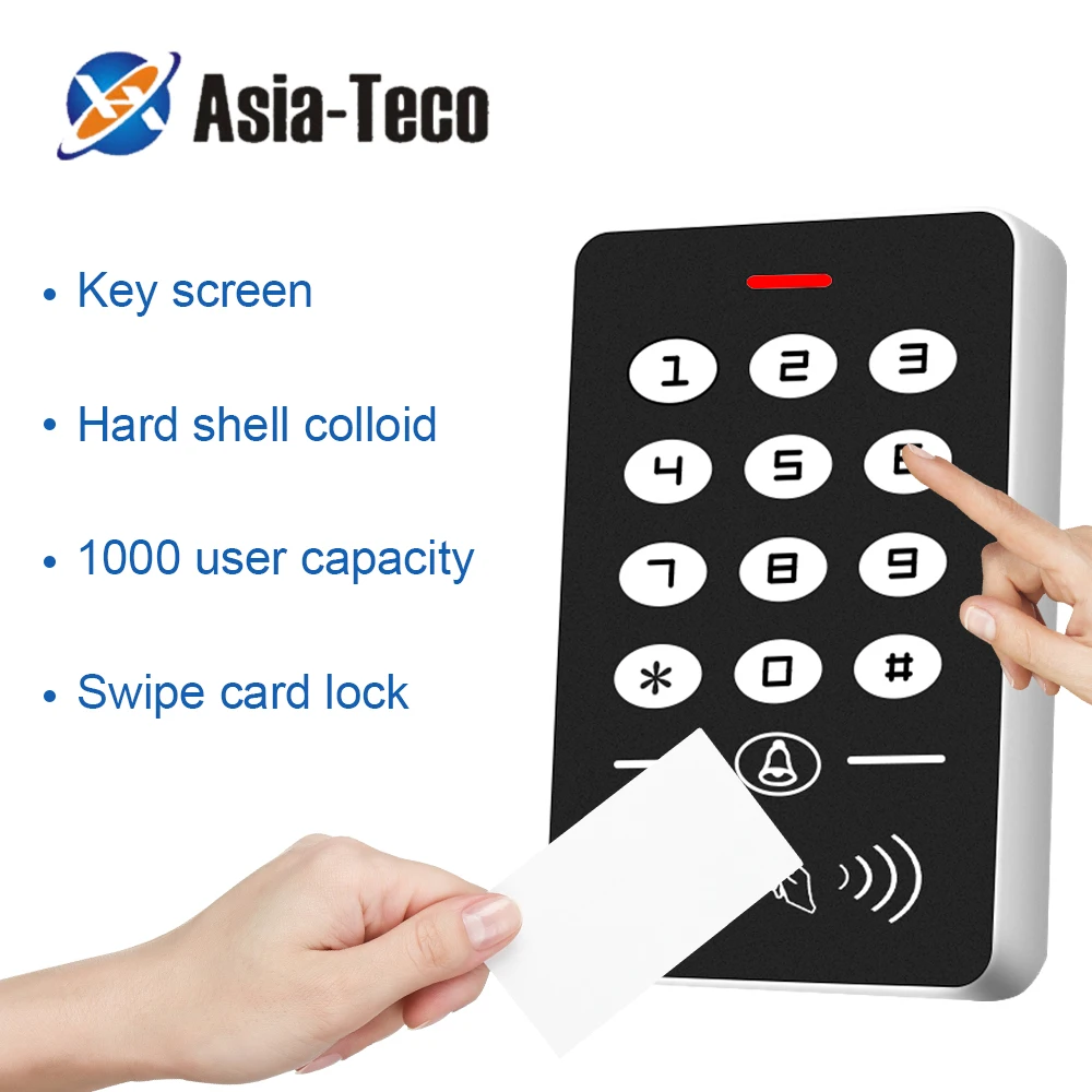 

RFID Access Control Keypad Electric Door Opener Waterproof Rainproof Cover Outdoor Electronic Lock System 125Khz EM4100 Keychain