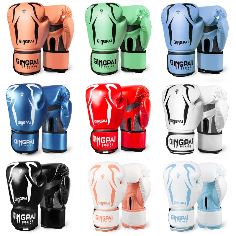 High Quality Adult Child Women/Men Boxing Gloves Leather MMA Muay Thai Boxe De Luva Mitts Sanda GYM Equipments 8 10 12 6 OZ boks