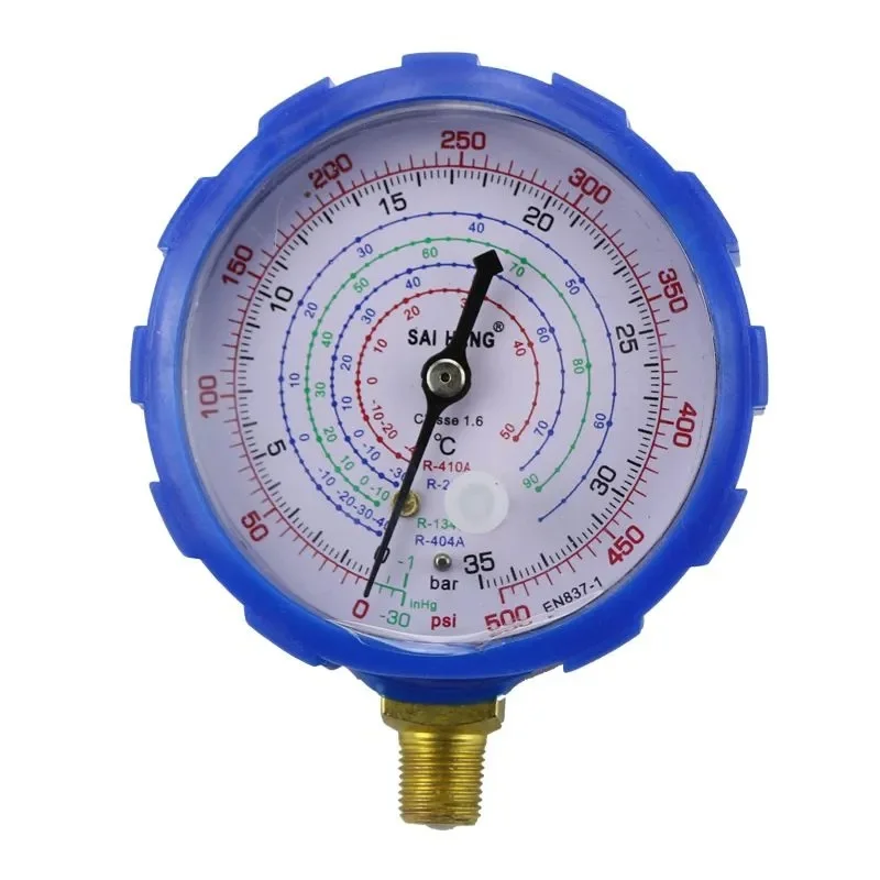 Air Conditioning Maintenance Fluorometer Snow Head Pressure Meter for R410A R22 R134 Refrigerants HVAC Repair Tool