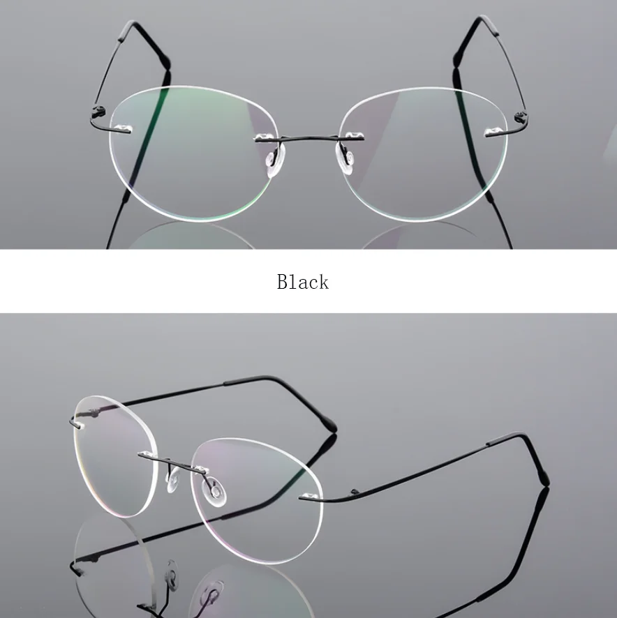 FELRES Memory Titanium Alloy Rimless Anti-Blue Light Reading Glasses 7