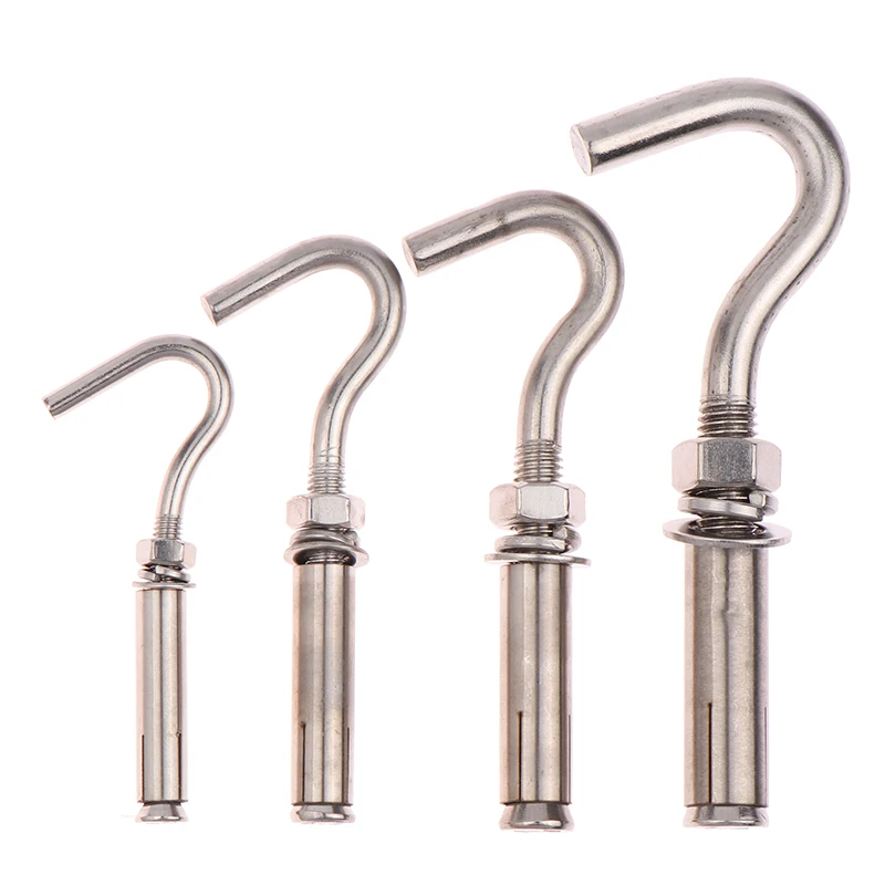 2 個 M6/M8/M10/M12 ステンレス鋼拡張フックコンクリート壁アンカーボルトカップクローズドスプリング開口スリーブファスナーハードウェア