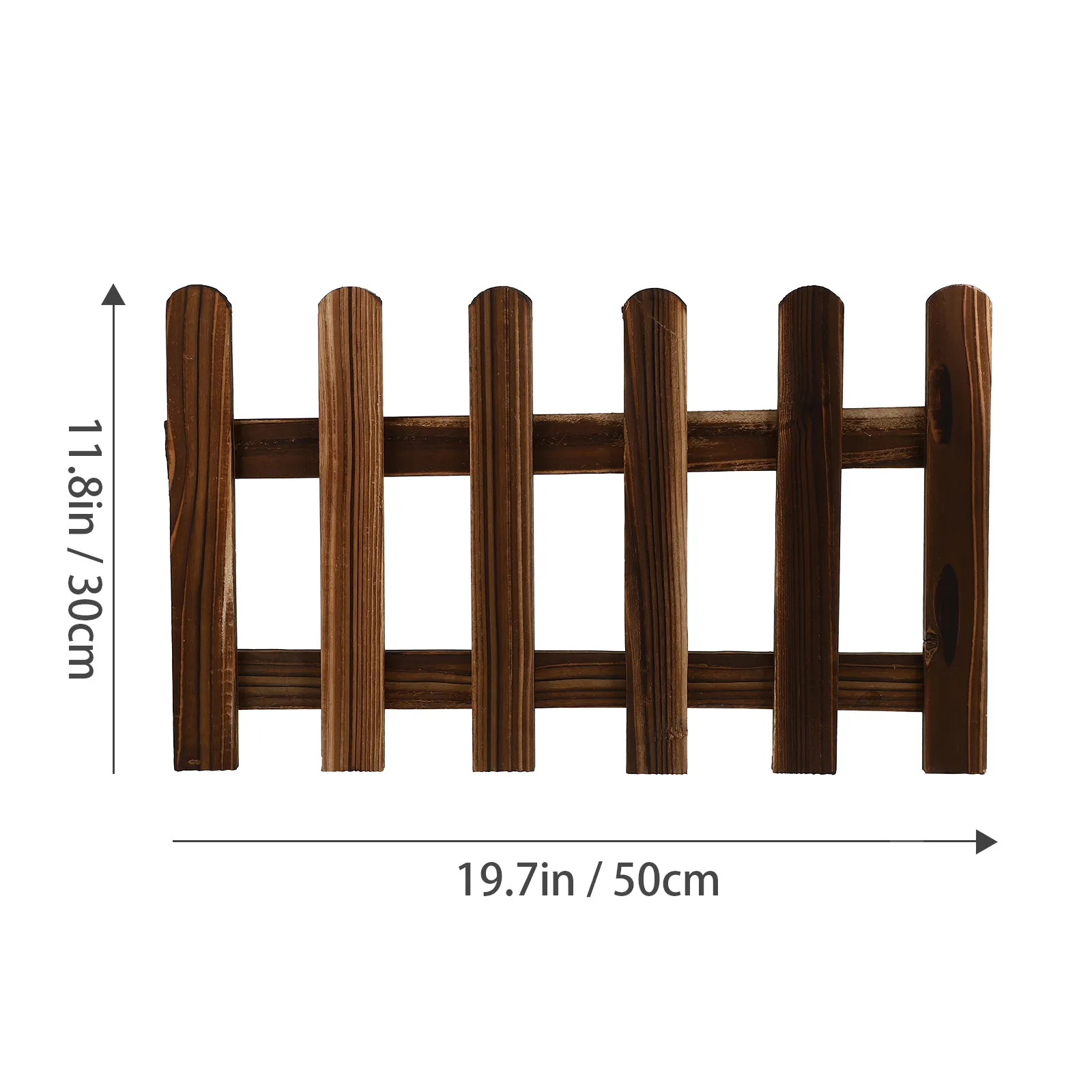 Wood Garden Fence 2 Piece Weather Resistant DIY Lawn Border Partition for Balcony Courtyard Outdoor Yard