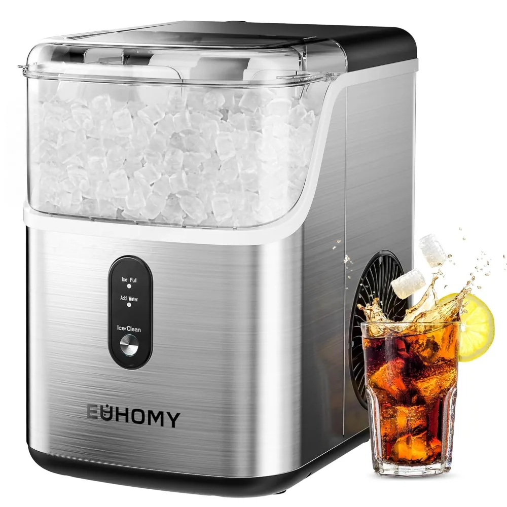 

Ice Makers Countertop, Pebble Ice Maker Machine Soft Ice, Self-Cleaning Sonic Ice Maker with Scoop&Basket,Ice Maker.