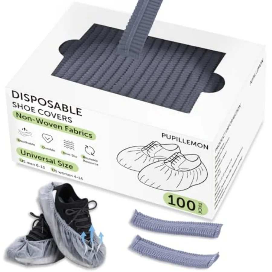 

50/100/200 Pack Non-Woven Shoe Covers Disposable Non Slip for Indoors