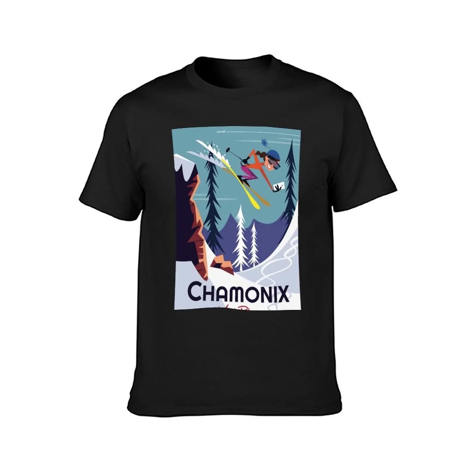 Chamonix Mont Blanc Poster T-Shirt oversized kawaii clothes boys whites sublime funny t shirts for men