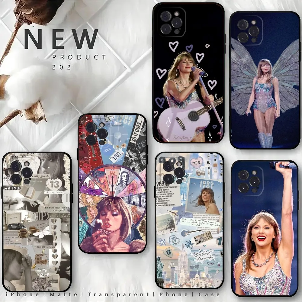 Singer T-TaylorS Alison Phone Case For iPhone 16,15,14,13,12 Mini 11 Pro XR,X,XS,MAX 7,8 Plus S-SwiftES Silicone Case Soft Black