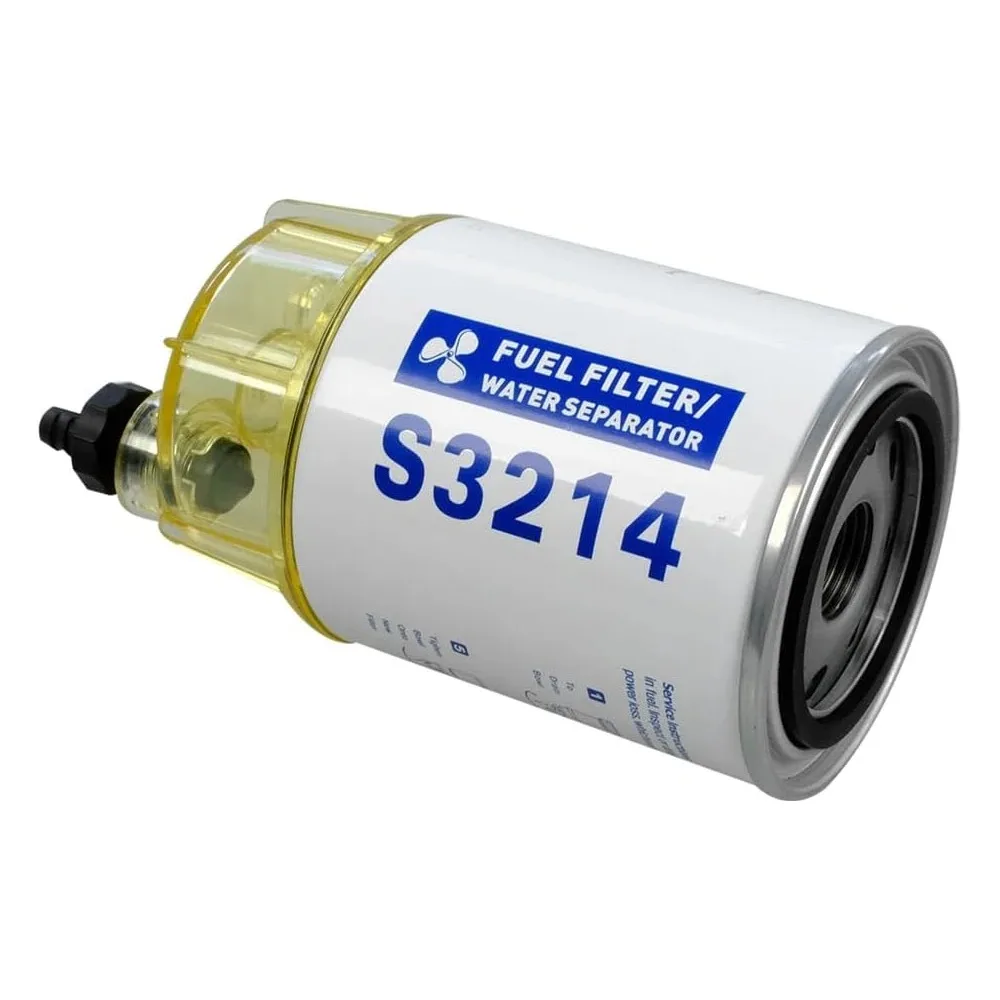 S3214  outboard engine fuel water separator filter, compatible with series spin-on filters, replaces B32014 18-7941