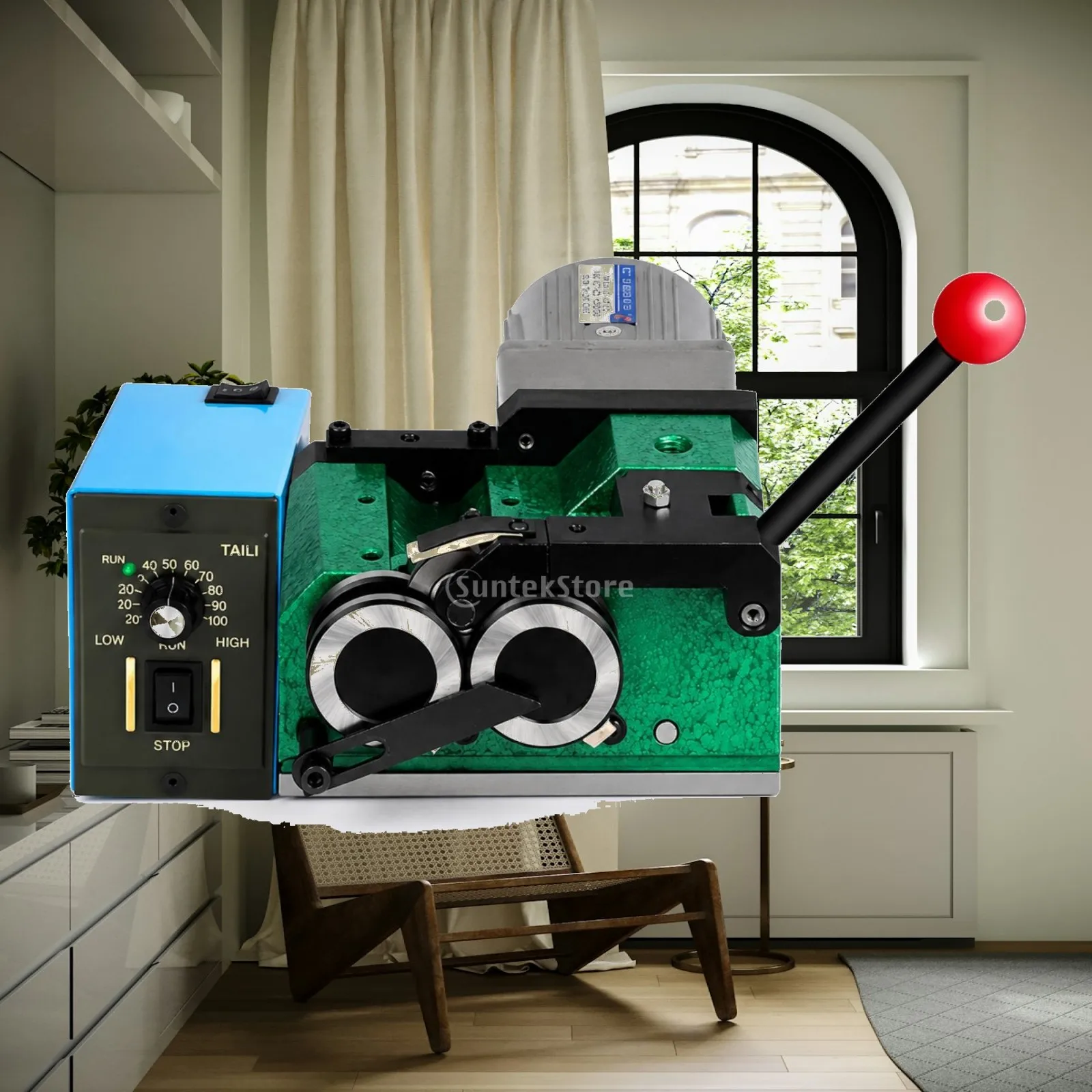 Electric Punch Former with Front Chuck Grinding Wheel for Versatile Workshop Metal Forming Jobs