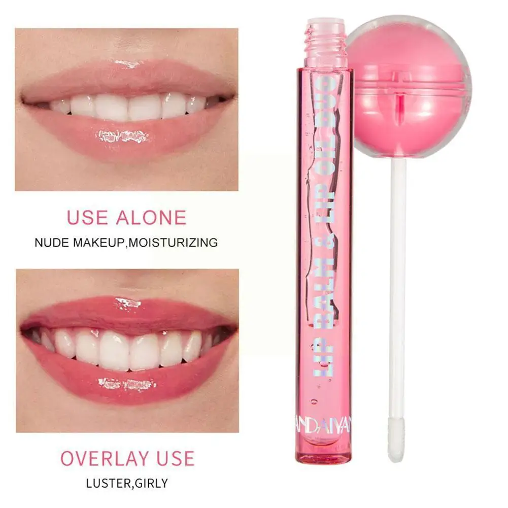 Cute Lip Balm Lip Gloss 2 In 1 Moisturizer Change Gloss Color Waterproof Lip Lips Lip Candy Lasting Long Cosmetics Z5Q9