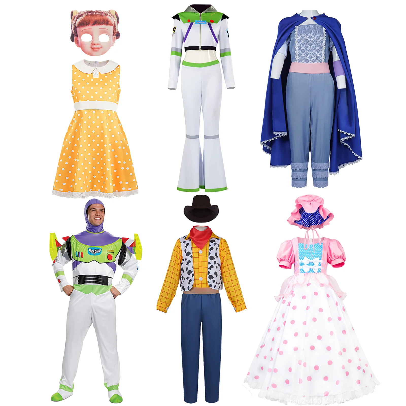 

Halloween Cosplay Costume Cartoon Toy Story Buzz Lightyear Shepherd Girl Suit Theme Party Role Playing Outfit Boys Girls
