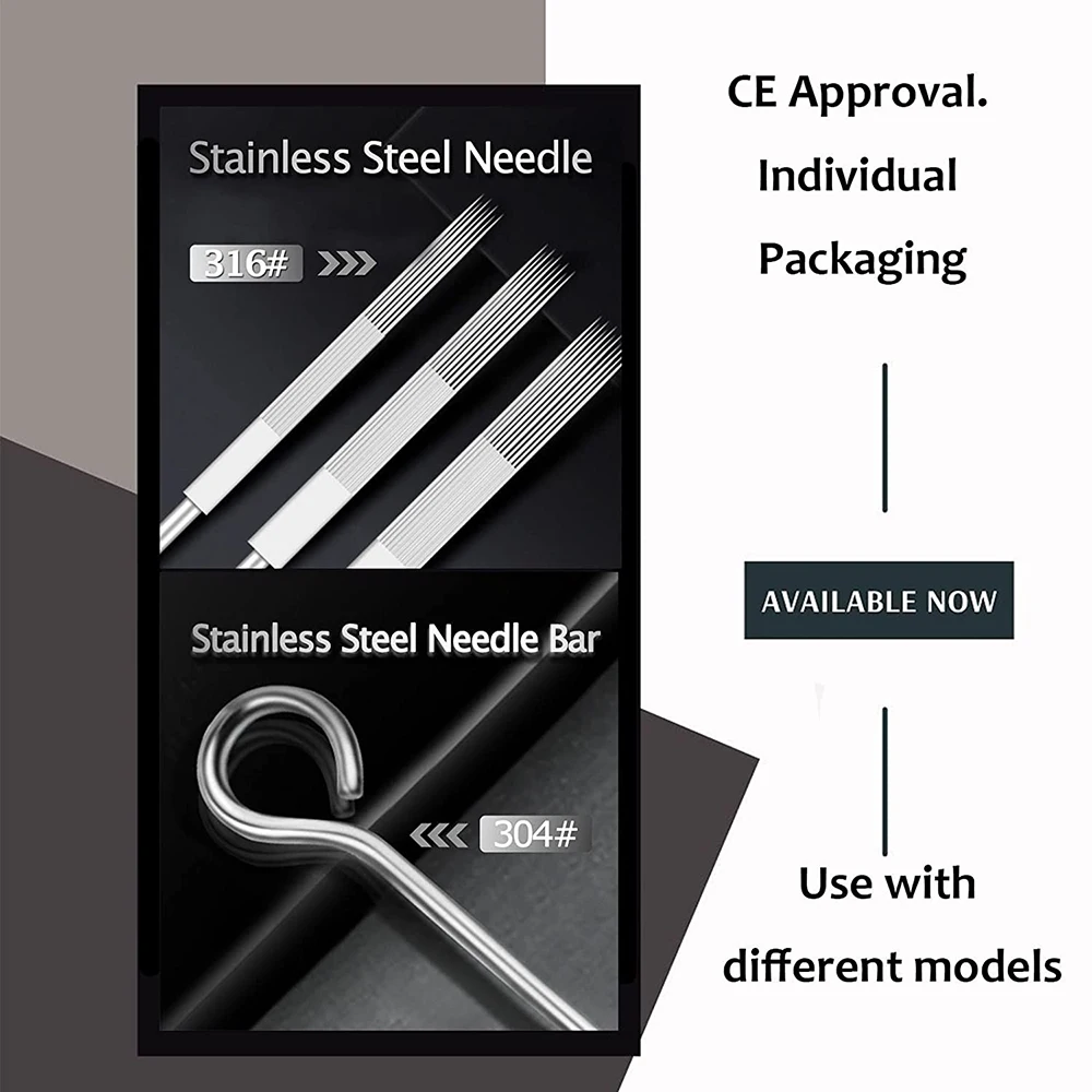 50 sztuk igły do tatuażu jednorazowe sterylizowane 1/3/5/7/9/11/15 RL jednorazowe sterylne standardowe igły do tatuażu okrągłe wkładki do maszyny