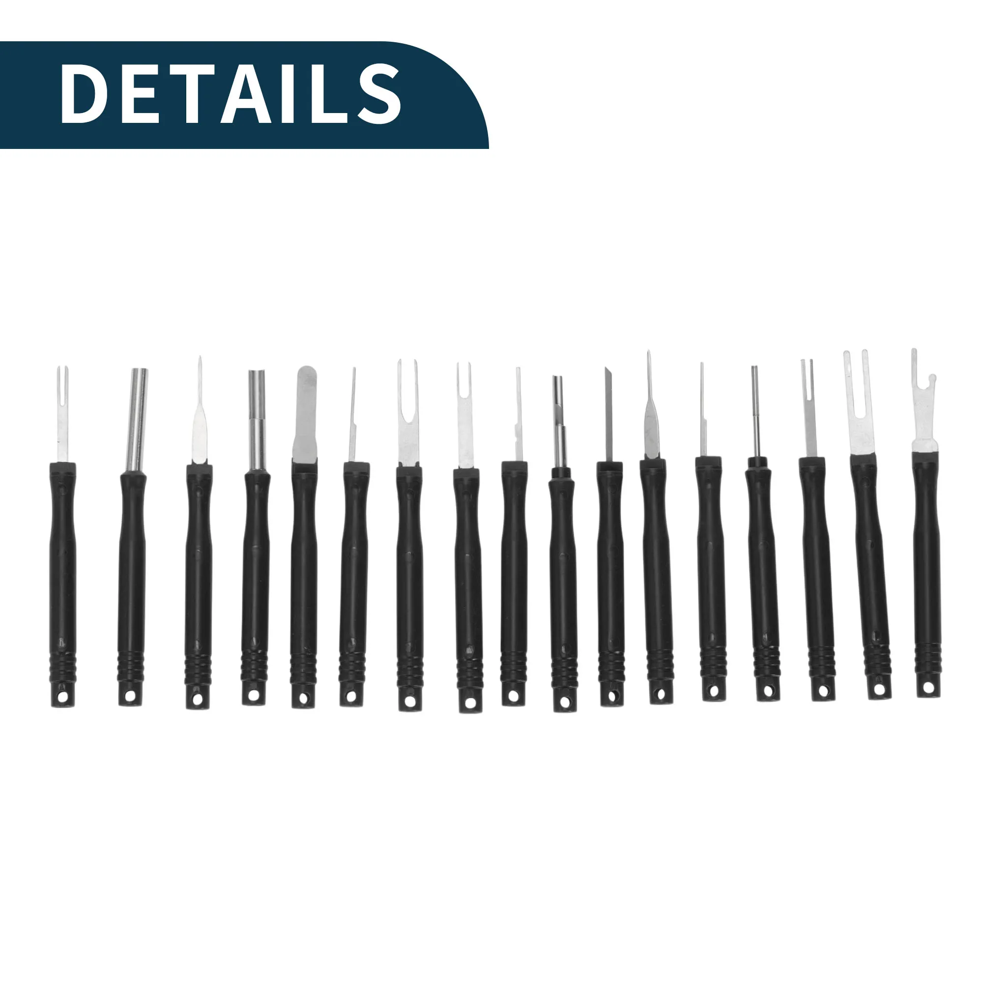 

UXCELL Автомобиль Грузовик Мотоцикл Лодка Инструмент для снятия терминала Ассортиментный комплект Разъем для проводов Набор для извлечения контактов Черный 72 шт.