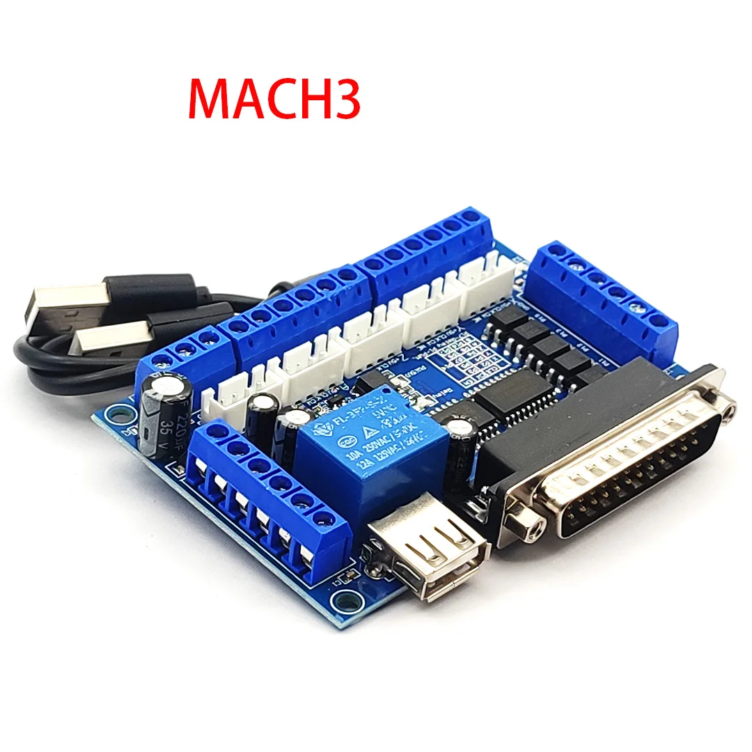 MACH3 5 محور نك لوحة القطع مع كابل يو اس بي ل محرك متدرج سائق موازية ميناء التحكم الأزرق/الأخضر