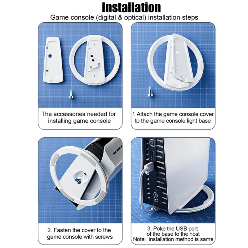 A003 Consolehouder Basis Koelbasis Gameconsole Basis voor Ps5 Slim Disc en digitale versie