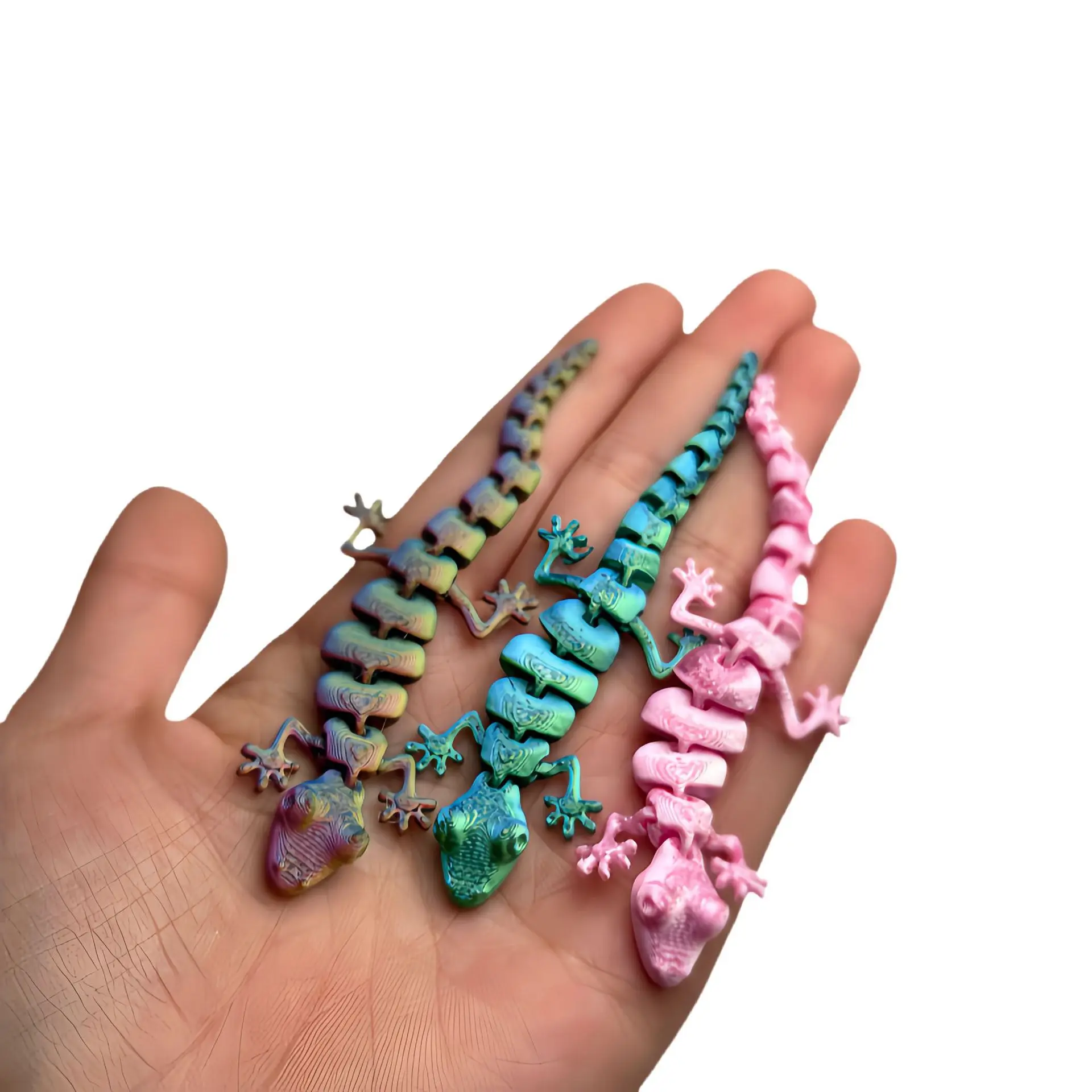 MCQWOMFQAK Figuras De Lagarto Impresas En 3D, Articuladas Y Móviles, Juguete For Niños, Adorno Decorativo For El Hogar, Color Aleatorio, Regalo De Cumpleaños For Niños Y Niñas