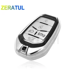 TPU Car Remote Shell Fob Holder Key Case Cover For Ssangyong Rexton Y400 Y450 G4 2021 2022 Keyless Protector Accessories