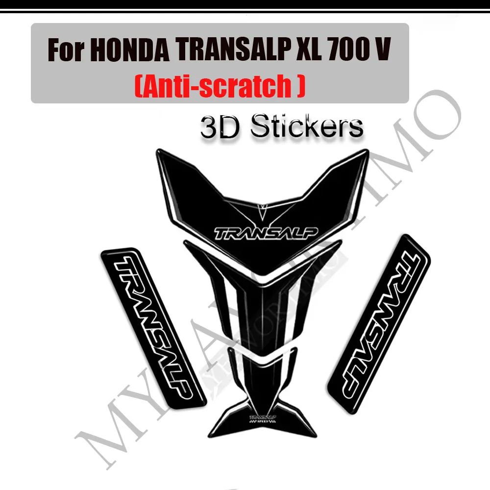 Motorcycle For HONDA TRANSALP XL 700 V XL700V XL700 Scratch Protector Tank Pad Side Grips Gas Fuel Oil Kit Knee