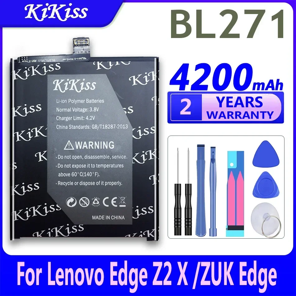 KiKiss BL271 BL 271 4200mAh Li-Polymer Rechargeable Battery For Lenovo Edge Z2 X /ZUK Edge Mobile Phone  Batteries