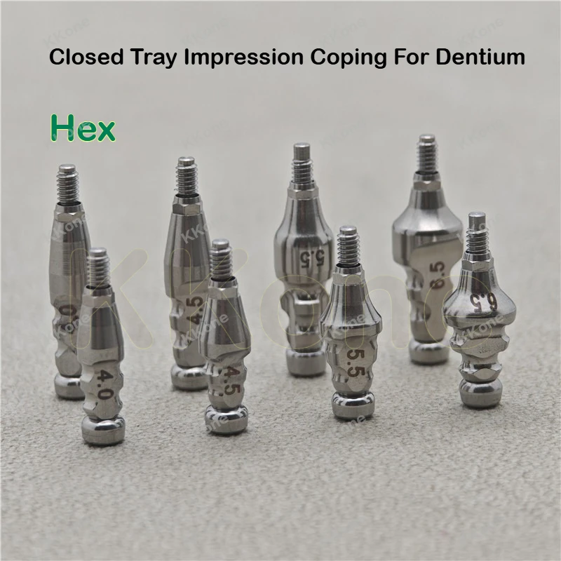 10Pcs Dental Closed Tray Impression Coping For Dentium Implant Planting Accessories Lab Tools