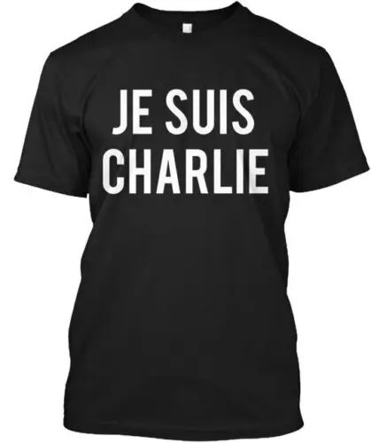 

Je Suis Charlie T-Shirt Made in the USA Size S to 5XL