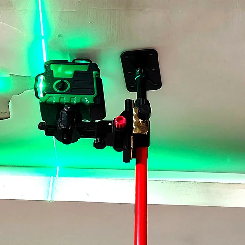 

Telescopic Laser Level Support Rod for Ceiling and Wall with Automatic Leveling and Stable Bracket Accessories