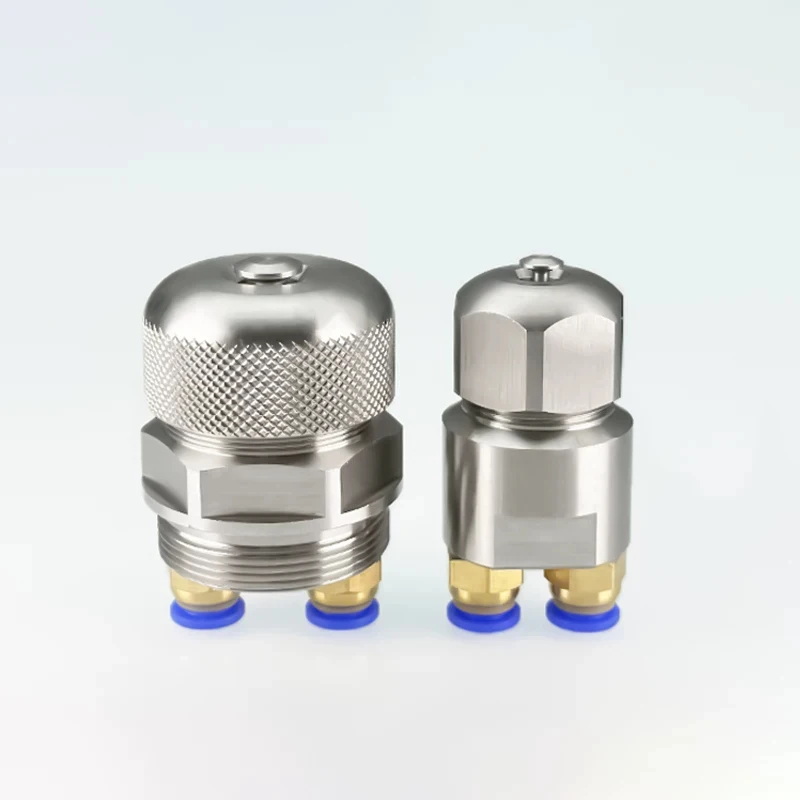 304 Stainless Steel Siphon Air Atomizing Fuel Nozzle, Methanol Alcohol Oil Burner Spray Nozzle 100-200L/h & 300-500L/h
