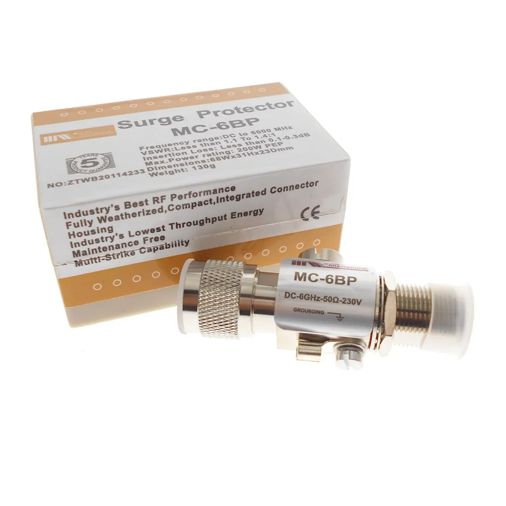 MC-6BP N-JK Ăng Ten Thức Ăn Tăng Bảo Vệ MC-6BP Loại N Arrester DC-6GHz 5.8G Arrester