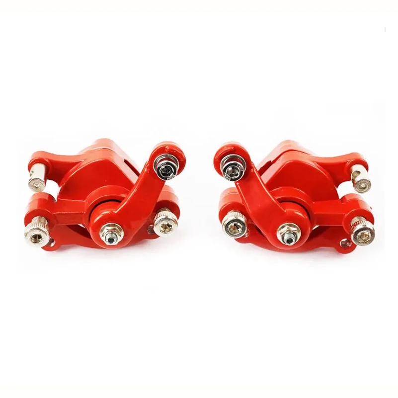 Front Rear Disc Brake Black Red Caliper for 2 Stroke 49cc Dirt Mini Pocket Bike Scooter Left Right