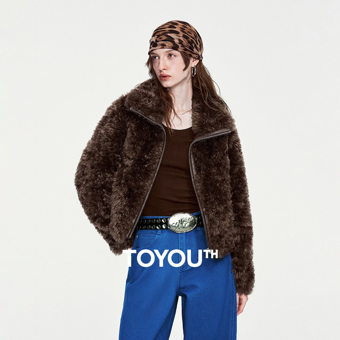 TOYOUTH Liberté  Women Short Luxury Fleece Coat 2026 Winter New Stand Collar Nomadic Overcoat