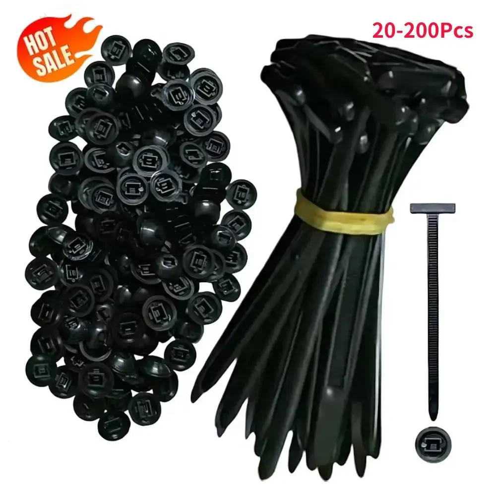 

20-200 шт. нейлоновая универсальная пряжка для кабельной стяжки, сверхмощный самоблокирующийся держатель с застежками-молнией с застежками для штифтов, автомобильные застежки-молнии, устойчивые к ультрафиолетовому излучению