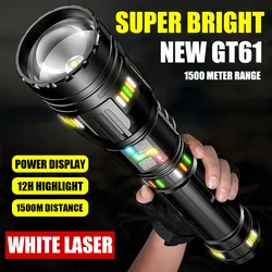 80W LED GT61 High Power Led Flashlights Super Bright Spotlight Tactical flashlight Zoomable Outdoor Emergency Camping Torch