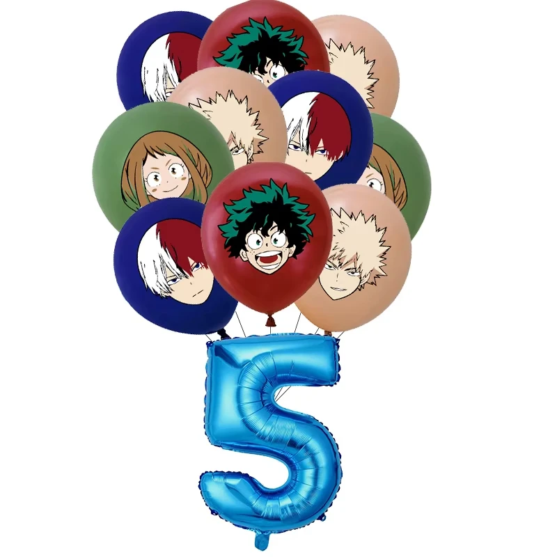 My Hero Academia Geburtstagsparty-Dekoration, Einweggeschirr, Tassenteller, Ballon-Hintergrund, Banner, Kinderbevorzugung, Babyparty-Zubehör – Detail 22
