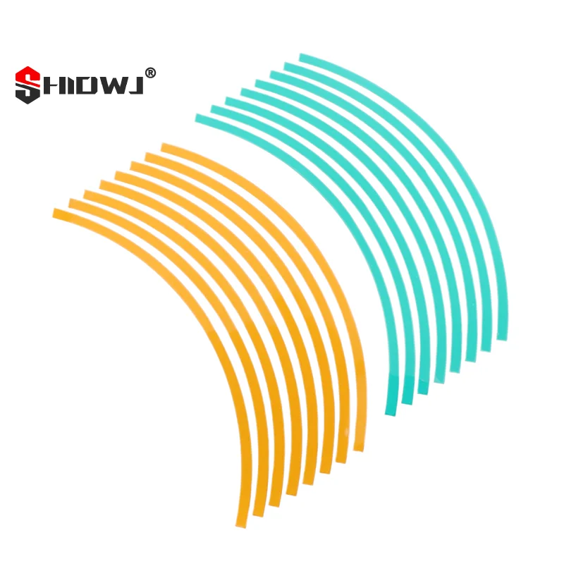 

16 шт. светоотражающий обод колеса в полоску наклейка для колес мотоцикла автомобиль велосипед велосипед ночная безопасность украшения