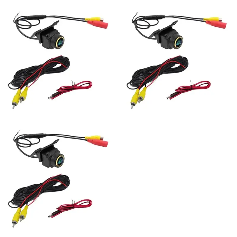 3X Car AHD CVBS 720P Camera Car Intelligent Dynamic Trajectory Tracks Parking Line Camera Rear View Reverse Camera
