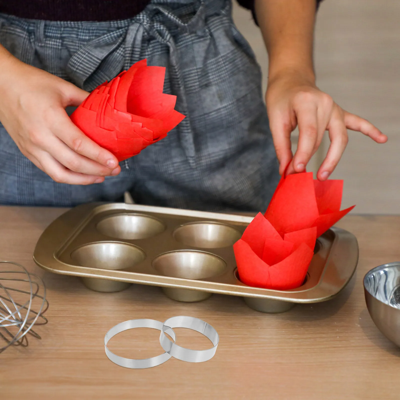 

2 Pcs Biscuits Cake Mold Molds Baking Rings Tool for Silver Tools Burger