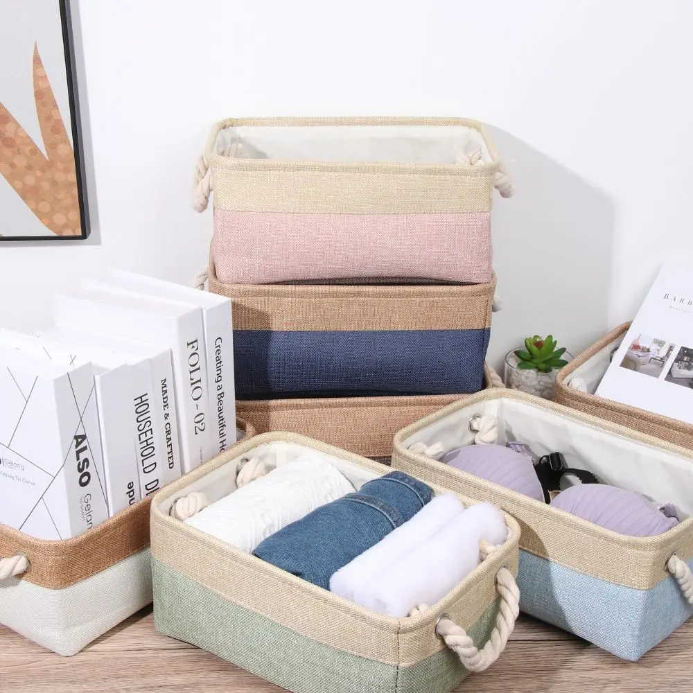 Clothes Storage Basket Home Supplies Sundries Sorting Basket Folding Linen Organizer Box Underwear Socks Baby Toys Storage