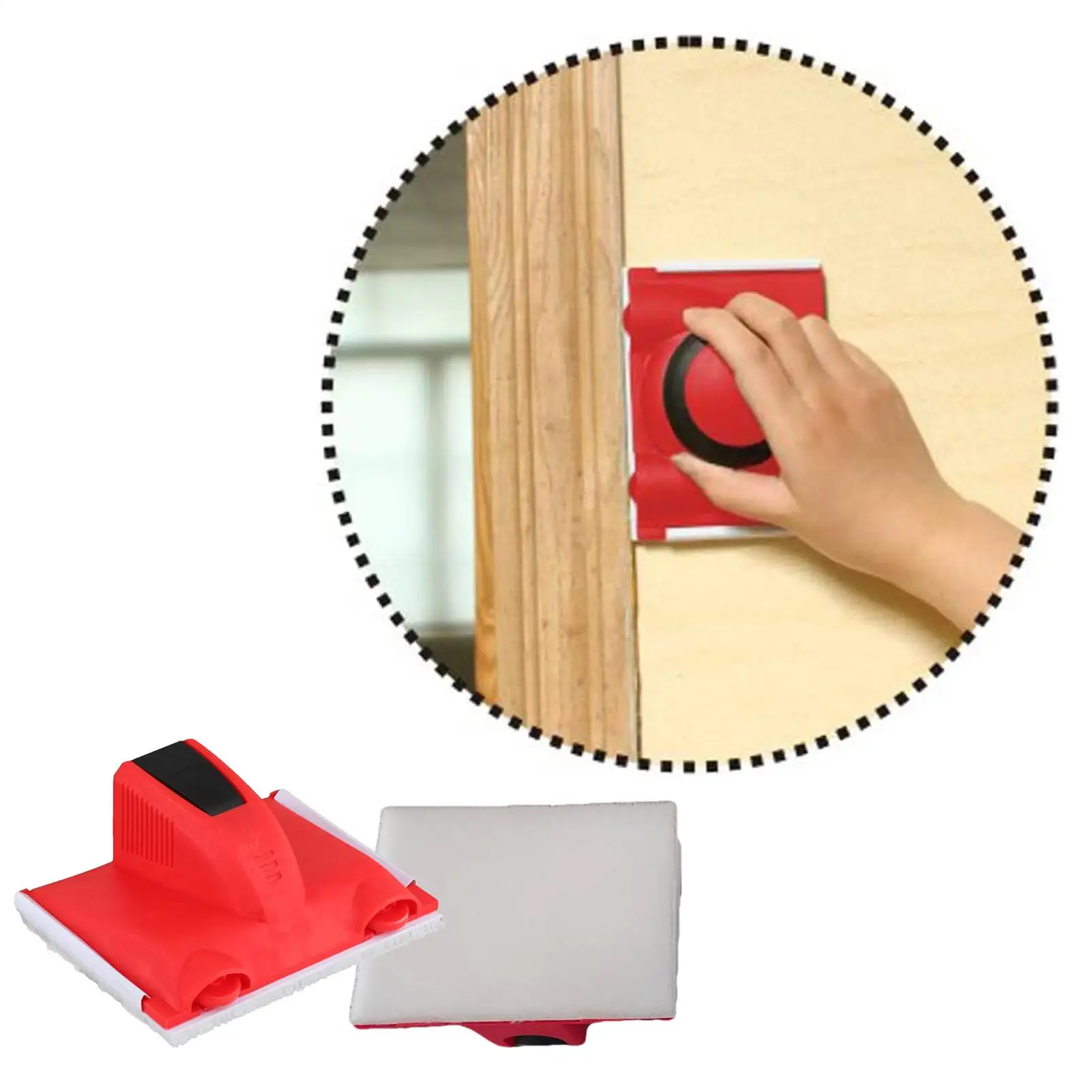 4pcs Paint Edger เครื่องมือมุมขนาดเล็กจิตรกรรมเครื่องมือขอบจิตรกร Touch-up Pad ปฏิบัติ Precision Paint Edger เครื่องมือ