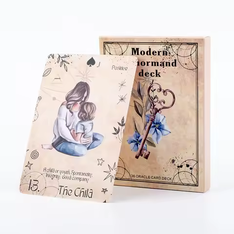 Modern Lenormand Deck English Version 36 Cards Board Game Deck 10.3*7.3cm Family Party Game for Beginners Divination