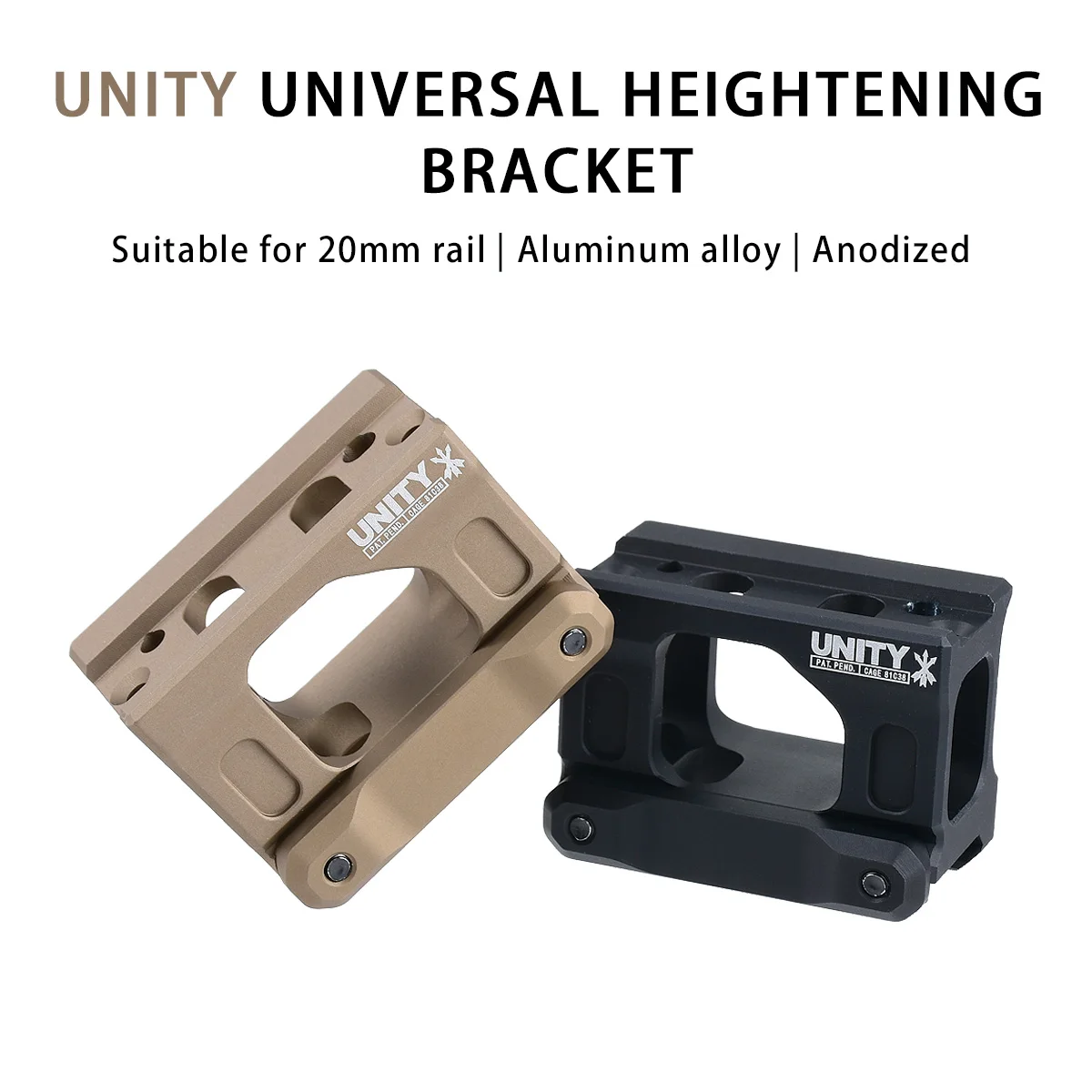 UNITY Fast Ftc 2.26" Optic Riser Mount RM Red Dot For T01 T02 Red Dot G43 G33 Magnifier Scope Mount fit HRF SKIFF Riser Mount view 2