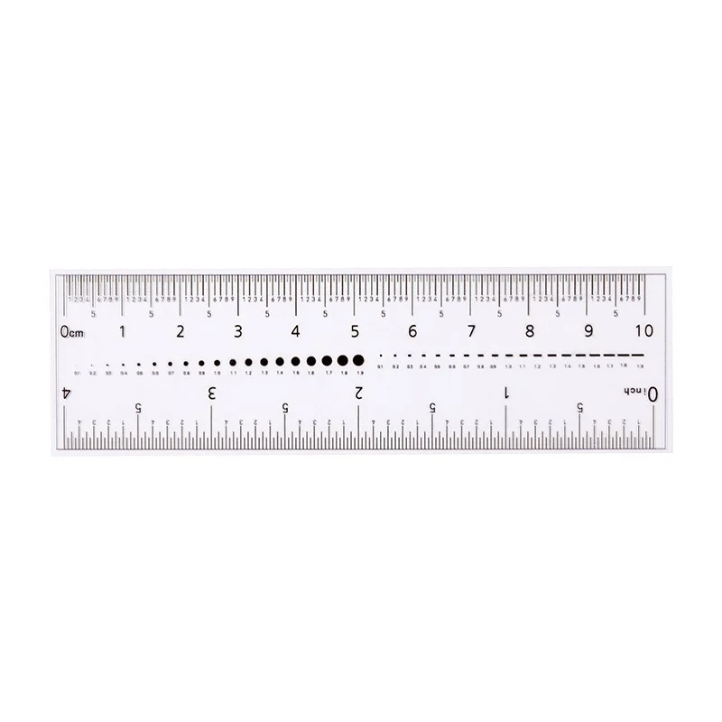 Misscheering Manicure PVC Clear Soft Ruler Transparent Card Scale Can Measure Drill Nail Shop Special Tool Ruler