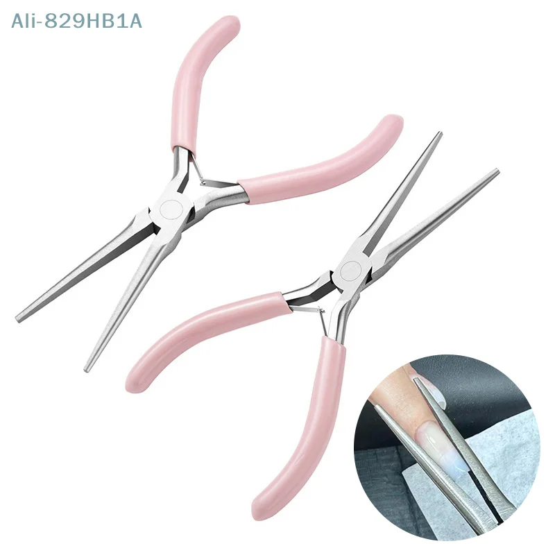 

Acrylic Nail C Curve Pincher Pinching Tool Clamp Shaping Tweezers Nails Extension Clips UV Polish Extend Nail Tips Manicure Tool