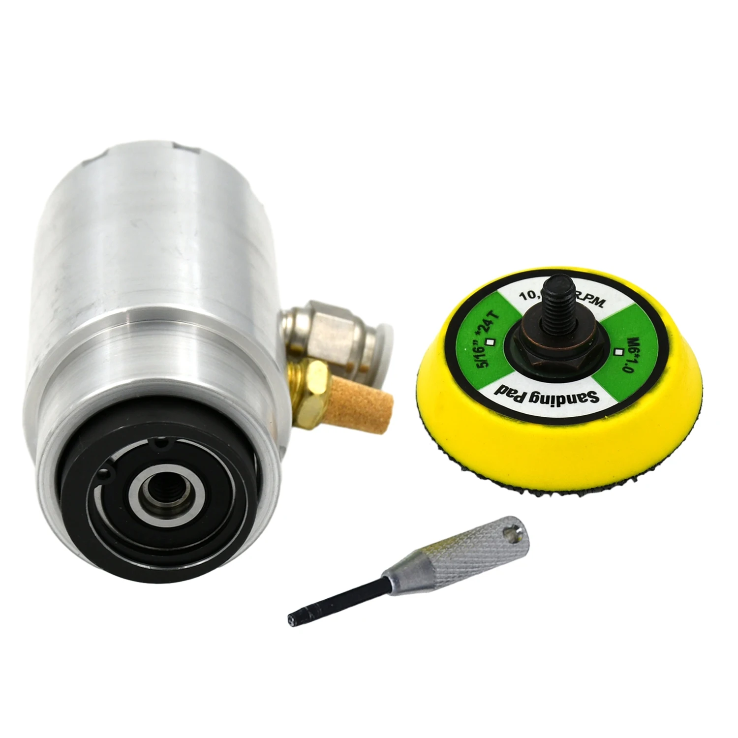 Fotografia 4: Polidora Robótica Pneumática de 3 Polegadas, Lixadeira Orbital Aleatória a Ar 15000RPM, Órbita de 1/8 Polegadas para Braço Robótico (para Sistema de Automação)