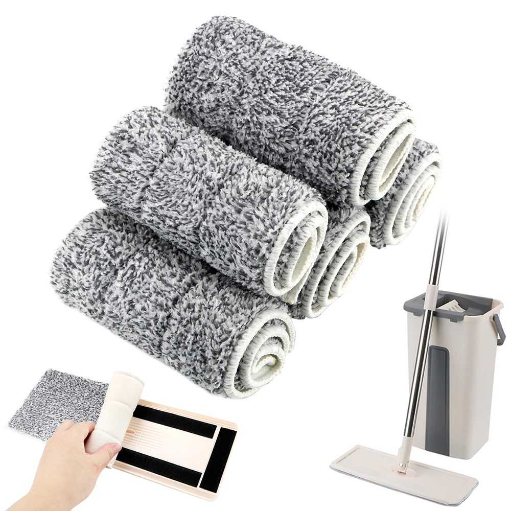 Home Cleaning Mop Replacement Pad Mop Accessories Replacement Microfiber Pads 4 piece/6 piece